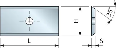 Image de Plaquette 35° 9,6x12x1,5 - F03FH03354 -CG20MMA310