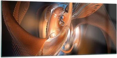 Produktbild von Bilder auf glas - Grafik konzept abstraktion - 120x50cm - Glasbilder - Wandbilder - Kunstdruck - zum Aufhängen bereit - Wanddekoration aus Glas - Glas Bilder - Wandbild auf Glas - GAB120x50-2332