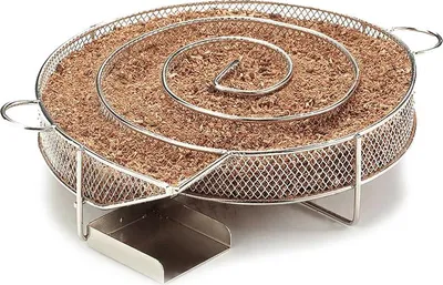 Produktbild von Krumble Raucherbox rund ø20cm - Runde Rauchbox zum Räuchern von Fleisch, Fisch, Käse oder anderen Lebensmitteln im Grill oder Raucher - Edelstahl