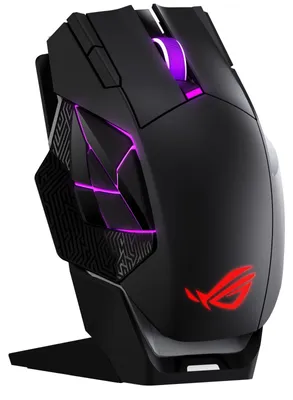 Obrázok produktu pre ASUS ROG Spatha X 65K, Pravoruké, Optický, RF Wireless + Bluetooth + USB Type-A, 65000 DPI, Čierna