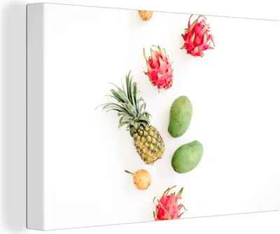 Produktbild von OneMillionCanvasses® - Leinwandbilder - 150x100 cm, Obst - Tropisch - Ananas, Wandbilder Kunstdruck Wanddekoration