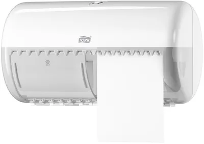 Zdjęcie produktu dla Tork 557000, Dozownik na papier toaletowy w rolce, Biały, Plastik, 286 mm, 153 mm, 158 mm