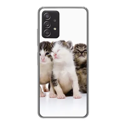 Produktbild von MuchoWow® Handyhülle Schutzhülle Hülle für Samsung galaxy a73 Katze - Haustiere - Fell - Porträt Silikon Softcase Handy Hülle - Handyhülle