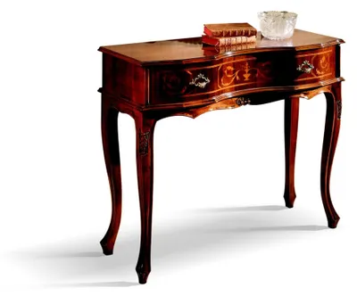 Produktbild von Holz Italienische Möbel Konsolentisch Braun Möbel Stil Barock Design Konsolen