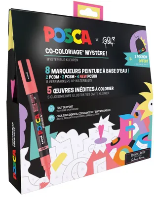 Obrázok produktu pre POSCA PC/8 02 Pigmentové fixky POSCA, sada 8 ks „tajomné farby“, zmiešané
