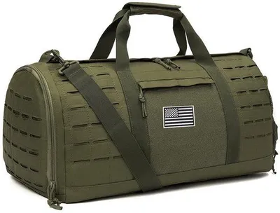 Produktbild von Unyqoos® Taktische Sport- & Reisetasche mit Schuhfach – 40 L, 53,5×25,5×25,5 cm, 900D Polyester, wasserabweisend & kratzfest, 3 Tragearten, abnehmbarer Schultergurt, für Herren & Damen