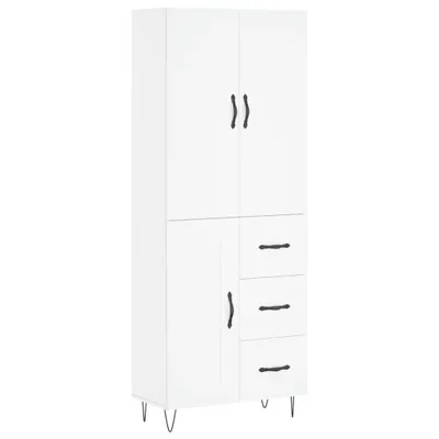 Immagine prodotto di Credenza Bianca 69,5x34x180 cm in Legno Multistrato