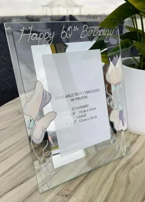 Bilderrahmen 13x18 cm, handbemalt, 3D-Liner, Geburtstagsgeschenk