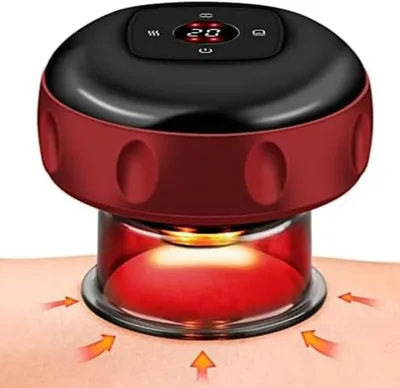Produktbild von Elektrisches Schröpfgerät Schröpftherapie Guasha Schröpfmassage Vibration Wiederaufladbar Schröpfgerät Massagegerät, 12 Stufen Schröpfmassage