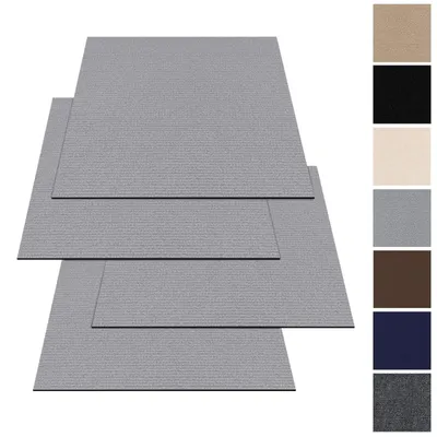 Imagen del producto de Losetas de moqueta autoadhesivas, 50x50 cm - Duraderas y de color gris claro