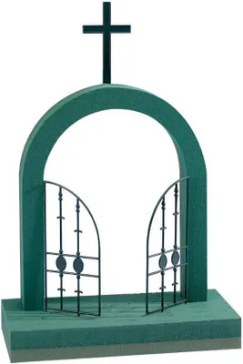 Produktbild von OASIS® Nass-Steckschaum Himmelstor MELSON, Trauerfloristik, Foam Frames Hartschaumboden, grün, 46x51x5cm - Nasssteckmasse