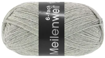 Produktbild von Lana Grossa - Meilenweit 6-fach 150g Melange 9244 hellgrau