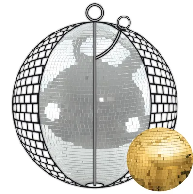 Produktbild von Spiegelkugel 75cm - gold - Discokugel Echtglas - 10x10mm Spiegel - PROFI Serie