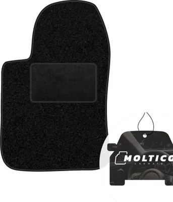 Produktbild von moto-MOLTICO Fahrer Fußmatte Auto Velours Fahrerseite Autoteppiche Schwarz Fahrermatte 1-teilig passend für Peugeot 605 1989-2000