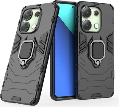 Produktbild von Hülle Xiaomi Redmi Note 13 4G Handyhülle Drehbar Ringhalter Magnet Bumper Case Schwarz