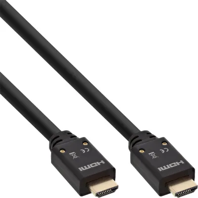 Produktbild von InLine HDMI Aktiv-Kabel, HDMI-High Speed mit Ethernet, 4K2K, ST/ST, 20m, 20 m, HDMI Typ A (Standard), HDMI Typ A (Standard), 18 Gbit/s, Audio Return Channel (ARC), Schwarz