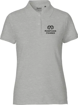 Produktbild von Huuraa Damen Polo Shirt Kompanieführer Schützenfest XL Sport Grey Bio Baumwolle Fairtrade Poloshirt Geschenkidee