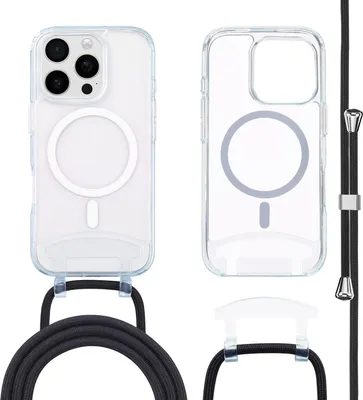 Zdjęcie produktu dla imoshion MagSafe Backcover z odłączanym przewodem dla Apple iPhone 16 Pro - przezroczysty
