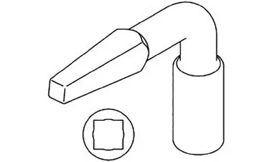 Imagen del producto de Fuhr, llave de impacto, inserto de llave de 8 mm, 4 puntas, rango de 6,5-9 mm
