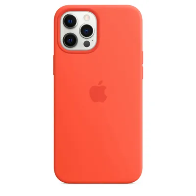 Image de Apple Silicone Backcover MagSafe pour Apple iPhone 12 Pro Max - Orange électrique
