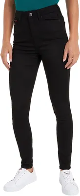 Productafbeelding van Tommy Jeans dames jeans, model Sylvia, high waist, zwart (Staten Black Stretch)