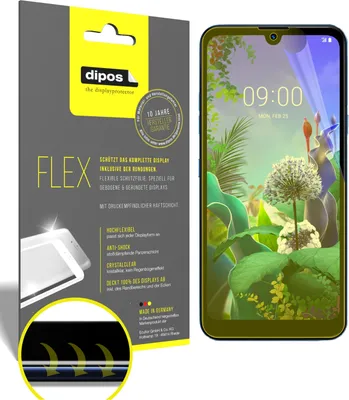 Produktbild von 2x Schutzfolie für LG Q60 Folie, 100% Displayabdeckung, dipos Flex