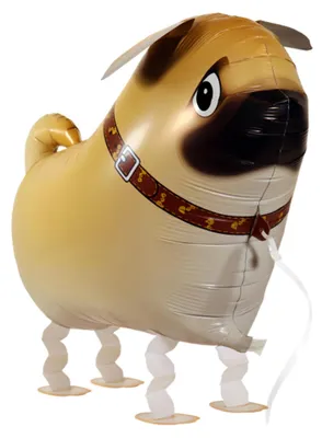 Produktbild von Folienballon Airwalker Mops Hund, ca. 60 x 41 cm