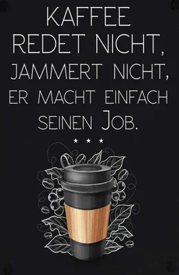 Produktbild von vianmo Holzschild 30x20 cm Kaffee redet nicht macht seinen Job