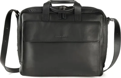 Produktbild von HAROLD'S Leder Businesstasche Schultertasche mit Laptopfach Ivy Lane Notebook Businessbag Black schwarz