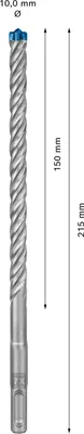 Immagine prodotto di Bosch Professional, confezione da 10, trapano a percussione SDS plus-7X per calcestruzzo armato, diametro 10,00 mm