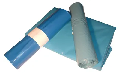 Produktbild von 150x LDPE-Müllsäcke 120 L 700 x 1100 mm Typ 100 = 68 my Regenerat blau