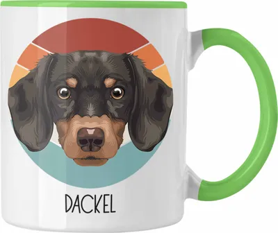 Produktbild von Trendation - Dackel Besitzer Tasse Geschenk Lustiger Spruch Geschenkidee Dackel Mama Papa (Grün)
