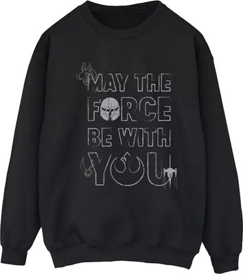 Produktbild von Star Wars - "The Mandalorian May The Force" Sweatshirt für Damen BI39942 (XL) (Schwarz)