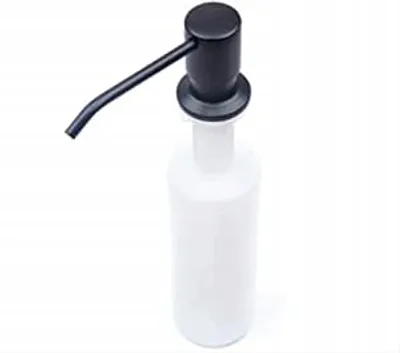Immagine prodotto di ANW HOME Dispenser di sapone da cucina nero – Dispenser da incasso per detersivo da lavello, dispenser ricaricabile per piano di lavoro o lavello