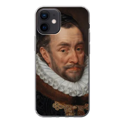 Produktbild von MuchoWow® Handyhülle Schutzhülle Hülle für iPhone 12 Wilhelm von Oranien - Gemälde von Adriaen Thomasz. Silikon Softcase Handy Hülle - Schutzhülle