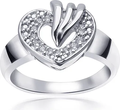 Produktbild von MATERIA Damen Ring Herz Liebe 925 Sterling Silber Silberring Zirkonia weiß rhodiniert #SR-142