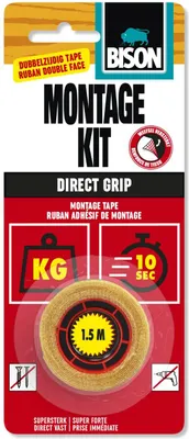 Image de Kit de montage Bison Ruban adhésif 1,5 m x 19 mm