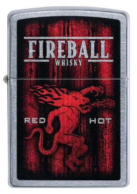 Produktbild von ZIPPO - Fireball® Ltr & Shot Glass Combo - Whisky Silber Chrome Rot Gelb Schwarz Sturmfeuerzeug nachfüllbar Benzin 60005682