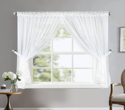 Produktbild von Hochwertige Fertiggardine VOILE Store mit Spitze 500 x 150