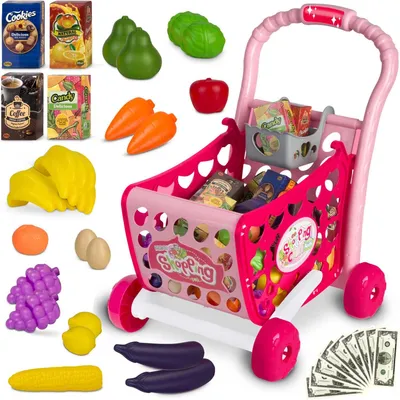 Produktbild von Ricokids 773401 rosa Einkaufswagen