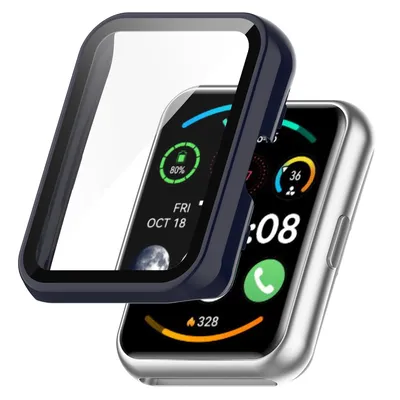 Obrázok produktu pre Celoplošné galvanické pokovovanie TPU puzdro na hodinky Dark Blue pre Huawei Watch Fit 2
