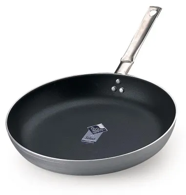Alu-Koekenpan 32 cm, Antihaftbeschichtung, silber/schwarz