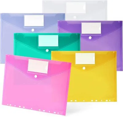 Produktbild von Famanu Dokumententasche A4 - 30 Stück mit Etikettenfach und 11 Perforationen für Dokumentenorganisation