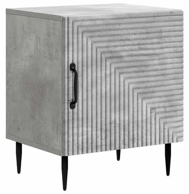 Productafbeelding van vidaXL Nachtkastje, betonkleur, 43 x 34,5 x 50 cm, houtvezelplaat