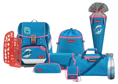 Produktbild von Step by Step Schulranzen-Set 2IN1 PLUS „Dolphin Pippa“, 10-teilig, blau