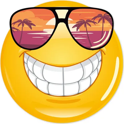Produktbild von Smile Aufkleber mit Sonnenbrille 100 cm UV-Schutzlaminiert Witterungsbeständig LKW Anhänger Wohnmobil Sticker Selbstklebend Sommer Frühling - Kfz751