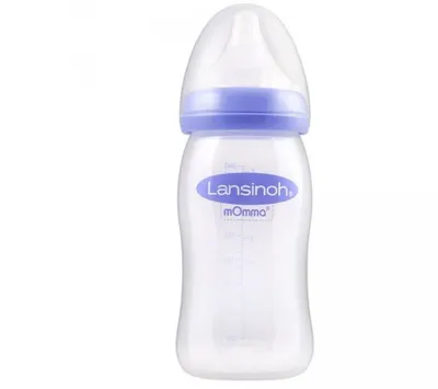 Produktbild von Lansinoh 75860 Momma Natural WAVE 160ML SIZE S Baby-Flasche + Sauger, 160ml Fassungsvermögen, -frei