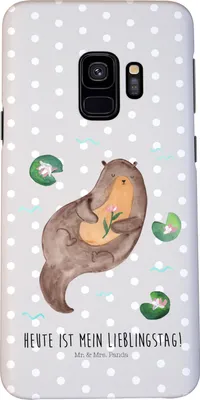 Produktbild von Mr. & Mrs. Panda Samsung Galaxy S9 Handyhülle Otter Seerose - Grau Pastell - Geschenk, Fluss, Lieblingstag, Smartphone Hülle, Handy Schutzhülle, Cover, Seeotter, Wasser