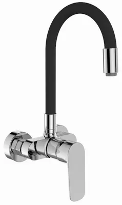Obrázok produktu pre Drezová batéria DAKOTA rozstup 100mm, horné flexi rameno, čierna-chróm