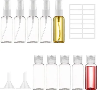 Produktbild von Famanu Reiseflaschen-Set 10 Stück 50 ml - Transparent und Rosa